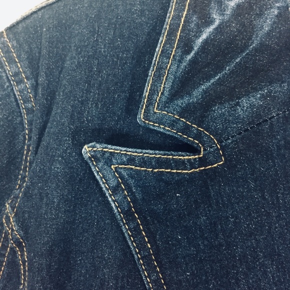 DG2 Diane Gilman Denim Blazer SZ XL - Picture 3 of 8
